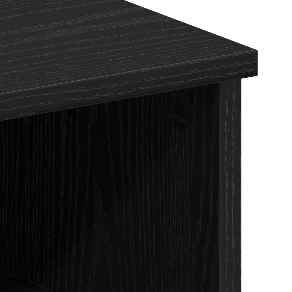Nightstand 2 pcs Black oak 50 x 32 x 60cm Engineered wood